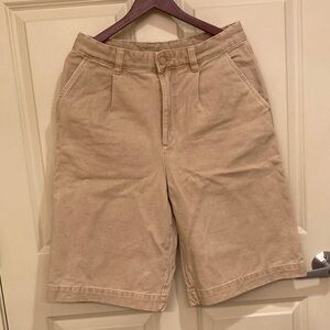 Zara Men's Beige Flat Front Shorts